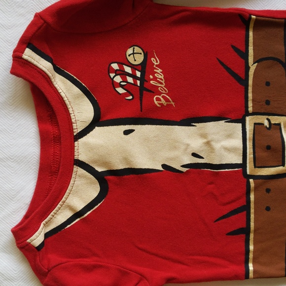 old navy cotton Santa suit Christmas pajamas set 24 months unisex - Picture 3 of 8